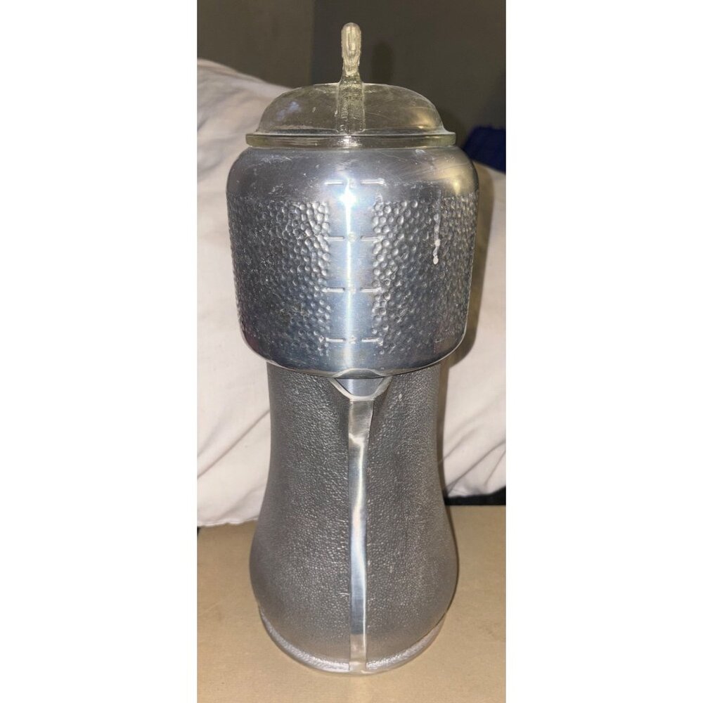 Vintage Guardian Service Hammered Aluminum Percolator Coffee Pot Set Glass Lid - Picture 4 of 11